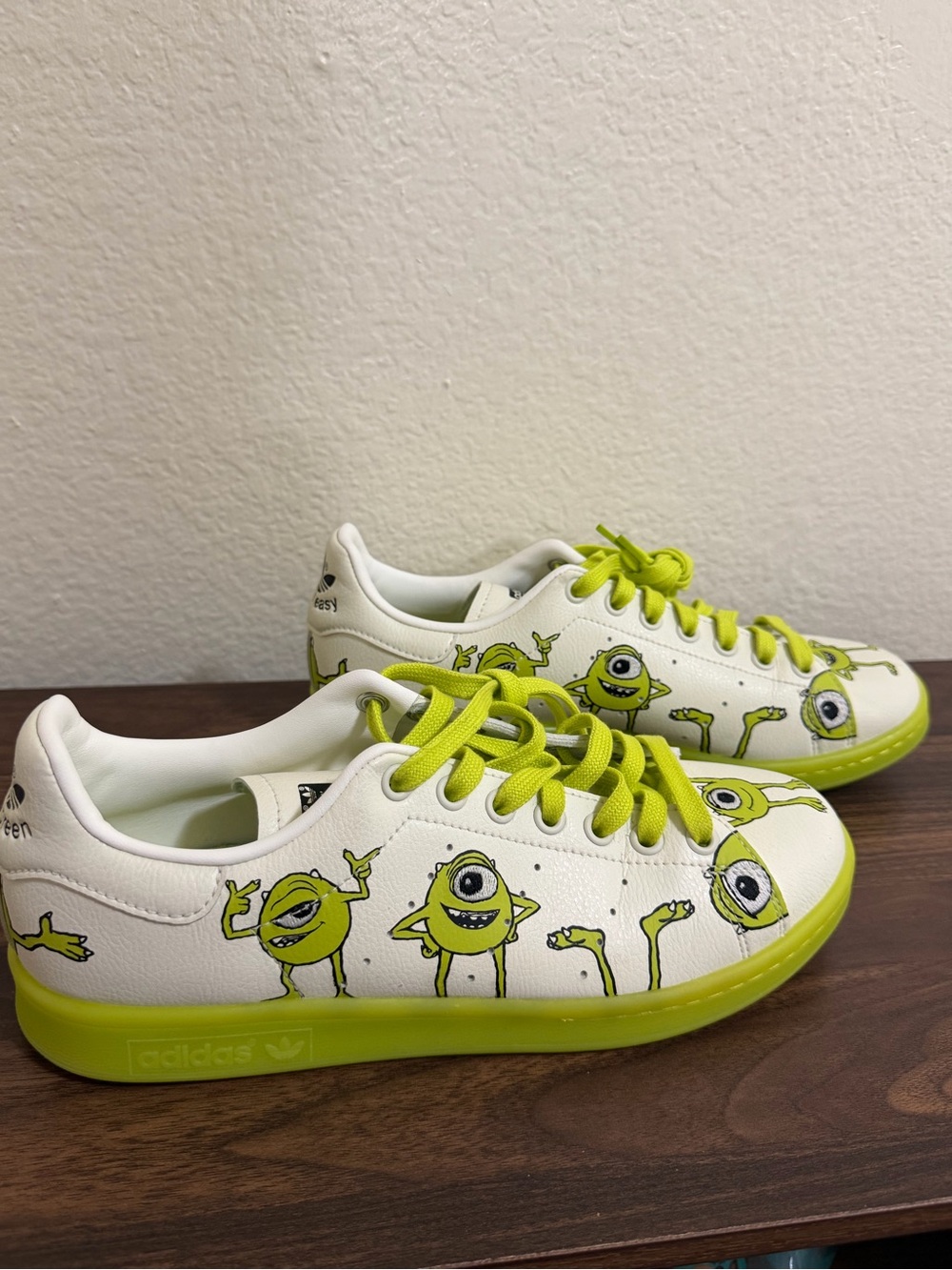 Adidas X Stan Smith Monster Inc Mike Wazowski Graphic sneaker.
